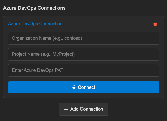 Connection Settings Screenshot